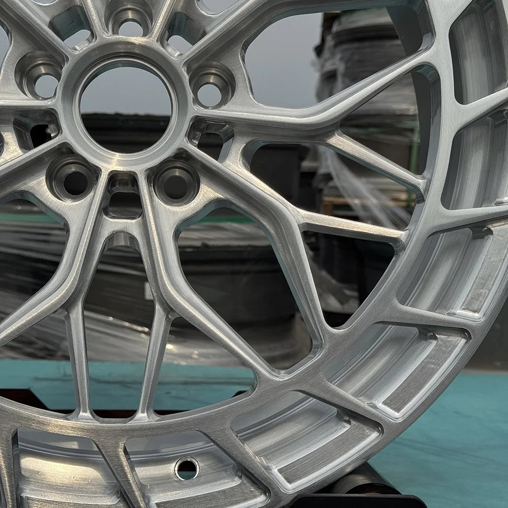 Forged Racing Car Wheels 5x120 Forged Monoblock Wheels Custom Brushed 6061-T6 Alloy Car Wheel Rims for Tesla Model S