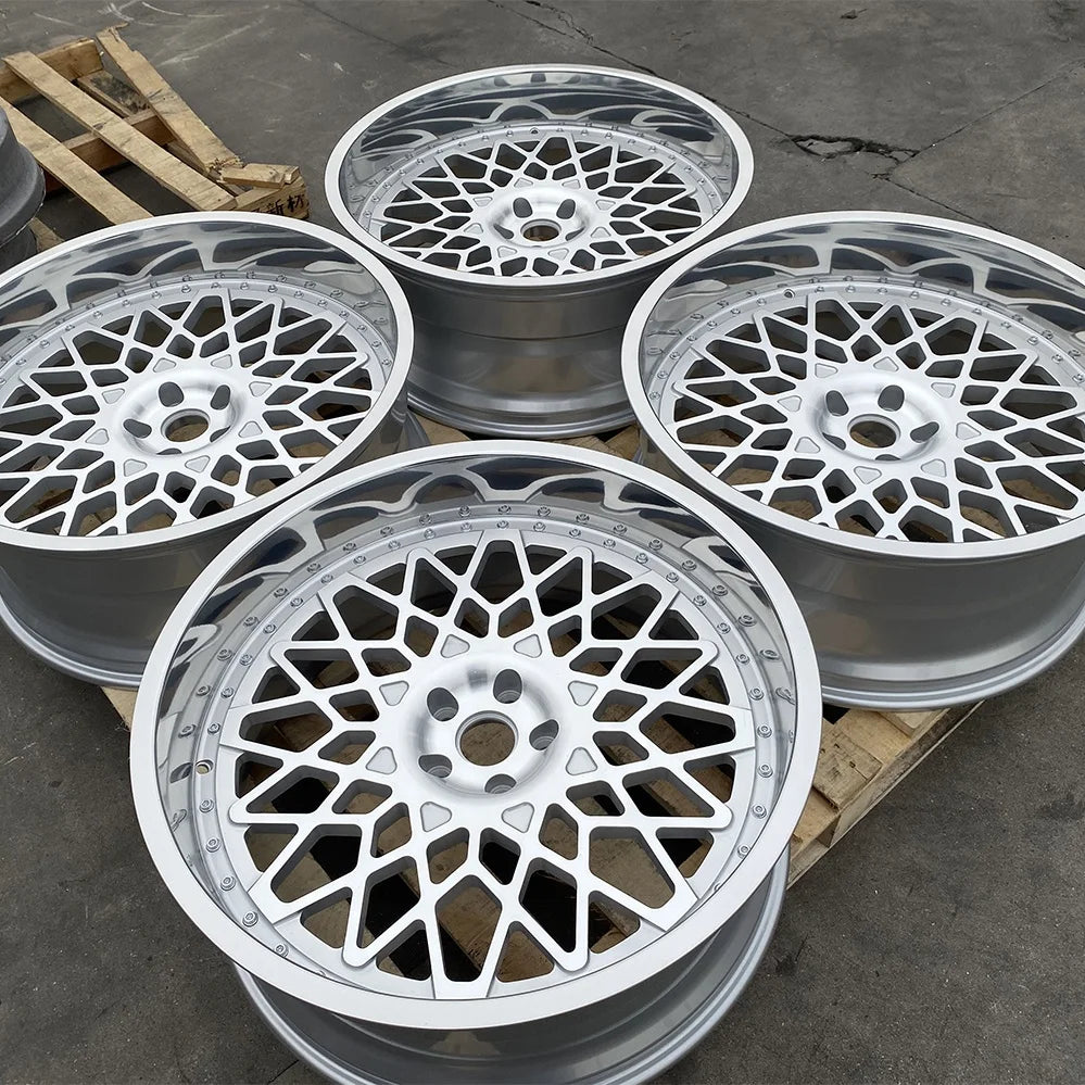 High Quality 6061-T6 Aluminum Car Alloy Wheels Custom 24 Inch Polished Deep Lip Wheels Forged