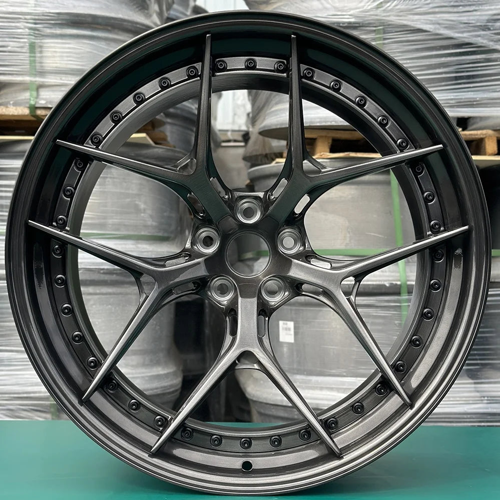 Forged Wheels 2 Piece Aluminum Alloy Rims 20 21 22 Inch Custom Carbon Fiber Wheels for 5x112 Passenger Car Wheels
