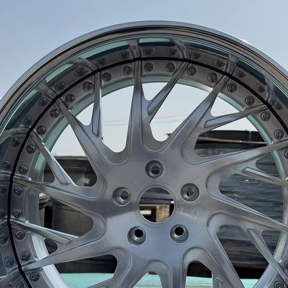 Forged 3-piece Wheel Style Custom Deep Lip 6061 Alloy Racing Car Wheels for BMW Mercedes Audi Porsche Lamborghini Corvette