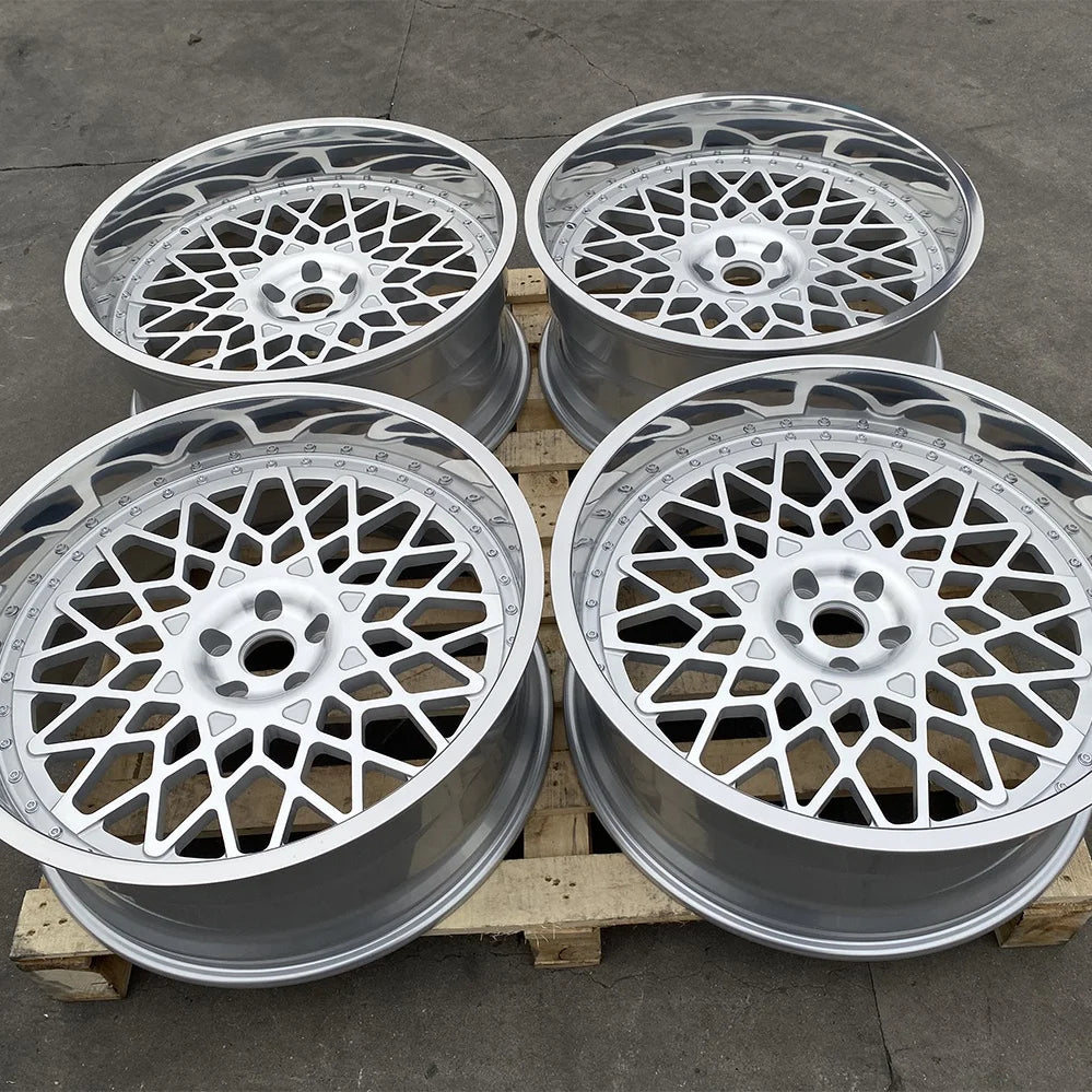 High Quality 6061-T6 Aluminum Car Alloy Wheels Custom 24 Inch Polished Deep Lip Wheels Forged