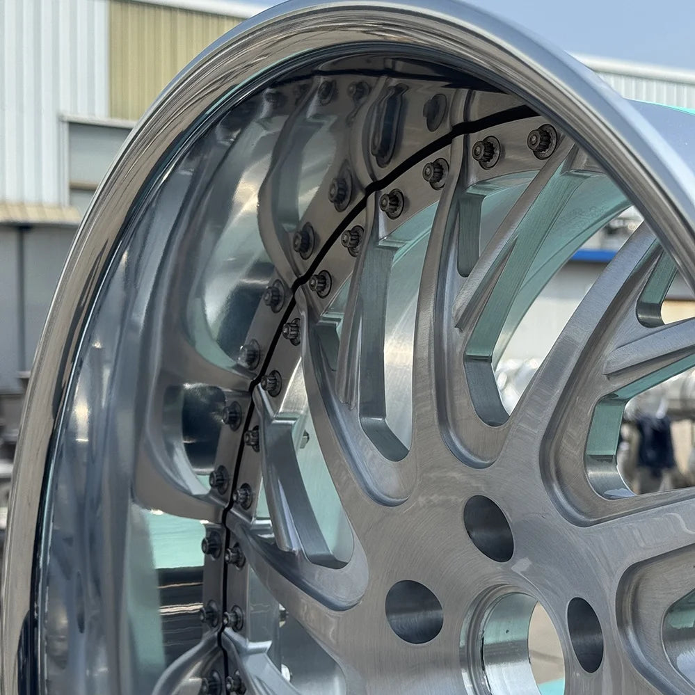 Forged 3-piece Wheel Style Custom Deep Lip 6061 Alloy Racing Car Wheels for BMW Mercedes Audi Porsche Lamborghini Corvette