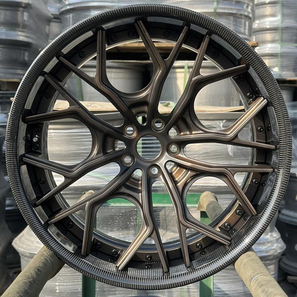 Carbon Fiber Wheels 20 21 22 24 26 Inch Forged Alloy Car Wheels Custom 5x112 5x120 5x114.3 Sport Rims