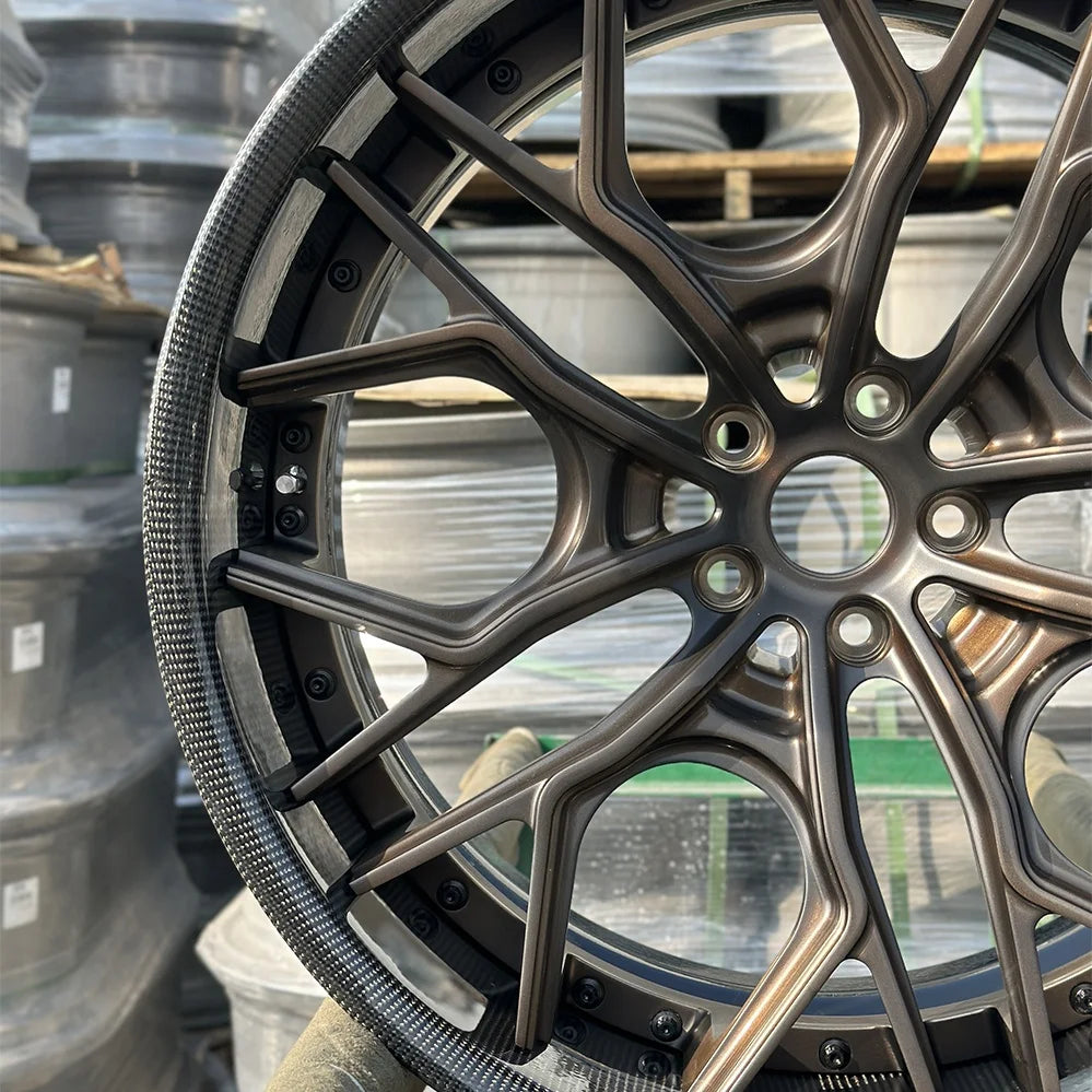 Carbon Fiber Wheels 20 21 22 24 26 Inch Forged Alloy Car Wheels Custom 5x112 5x120 5x114.3 Sport Rims