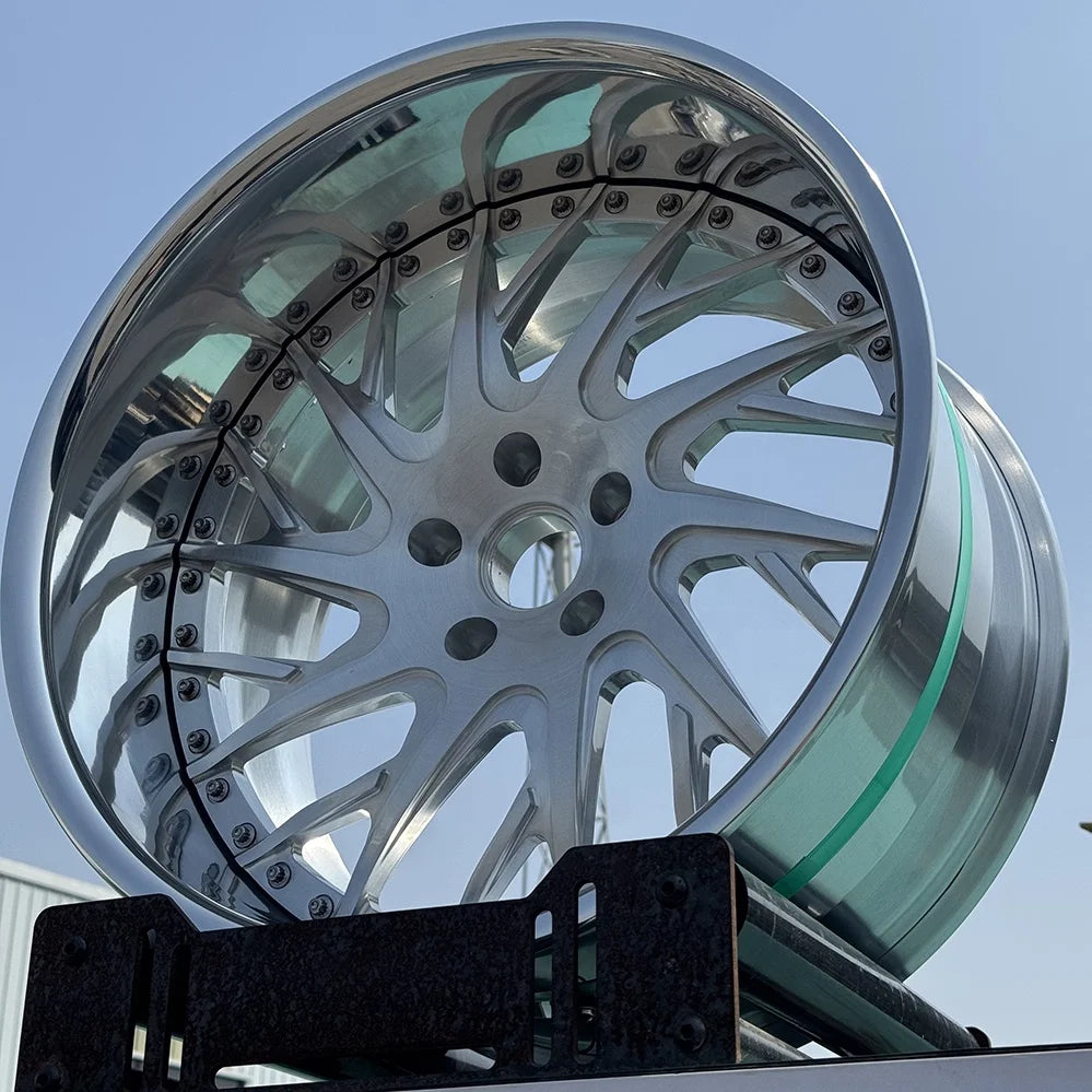 Forged 3-piece Wheel Style Custom Deep Lip 6061 Alloy Racing Car Wheels for BMW Mercedes Audi Porsche Lamborghini Corvette