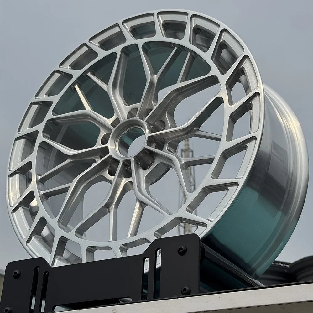 Forged Racing Car Wheels 5x120 Forged Monoblock Wheels Custom Brushed 6061-T6 Alloy Car Wheel Rims for Tesla Model S