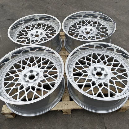 High Quality 6061-T6 Aluminum Car Alloy Wheels Custom 24 Inch Polished Deep Lip Wheels Forged 