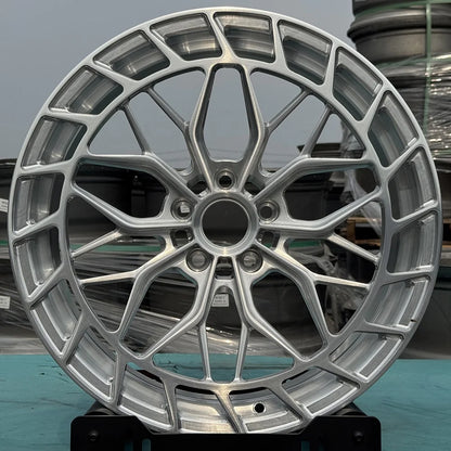 Forged Racing Car Wheels 5x120 Forged Monoblock Wheels Custom Brushed 6061-T6 Alloy Car Wheel Rims for Tesla Model S