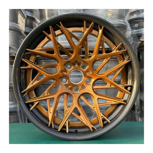 Carbon Fiber Wheels 20 21 22 24 26 Inch Forged Alloy Car Wheels Custom 5x112 5x120 5x114.3 Sport Rims