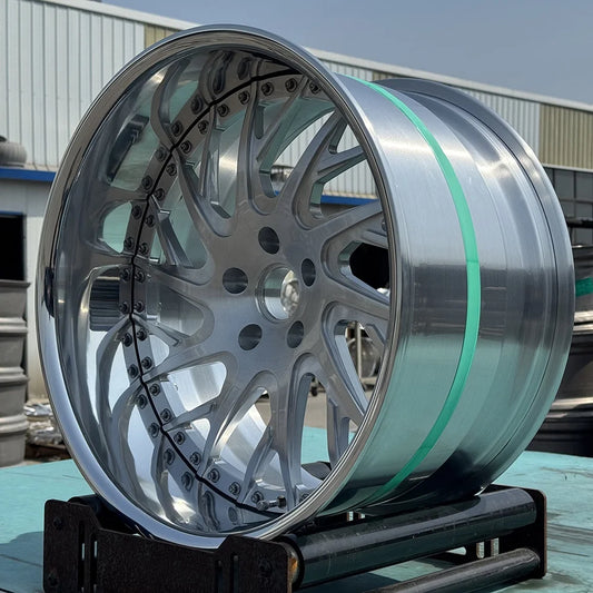 Forged 3-piece Wheel Style Custom Deep Lip  6061 Alloy Racing Car Wheels for BMW Mercedes Audi Porsche Lamborghini Corvette