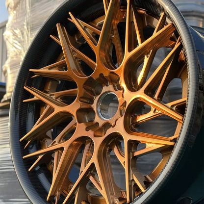 Carbon Fiber Wheels 20 21 22 24 26 Inch Forged Alloy Car Wheels Custom 5x112 5x120 5x114.3 Sport Rims