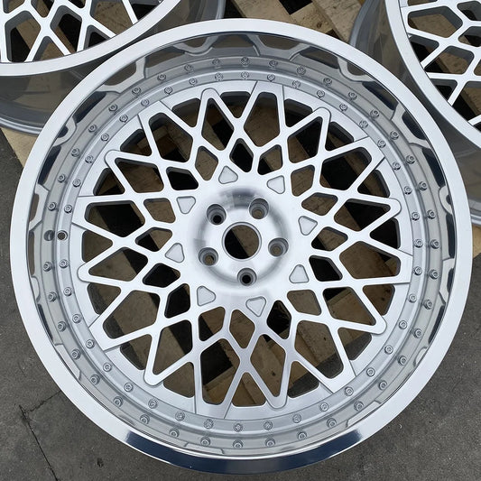 High Quality 6061-T6 Aluminum Car Alloy Wheels Custom 24 Inch Polished Deep Lip Wheels Forged