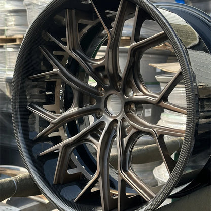 Carbon Fiber Wheels 20 21 22 24 26 Inch Forged Alloy Car Wheels Custom 5x112 5x120 5x114.3 Sport Rims