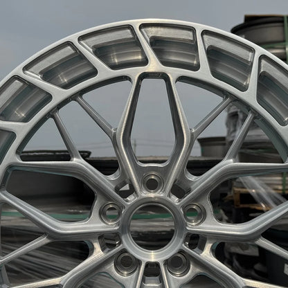 Forged Racing Car Wheels 5x120 Forged Monoblock Wheels Custom Brushed 6061-T6 Alloy Car Wheel Rims for Tesla Model S